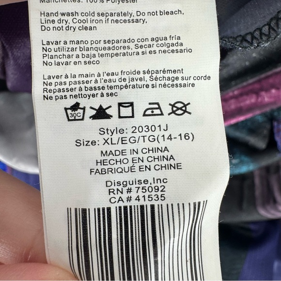 Disney Descendants 3 Mal Halloween Costume WITH WIG Size XL 14/16 - Picture 10 of 10